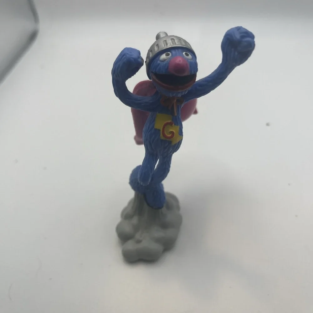 VTG Sesame Street Super Grover Action Figure PVC Jim Henson's Muppet's Applause - Picture 4 of 12